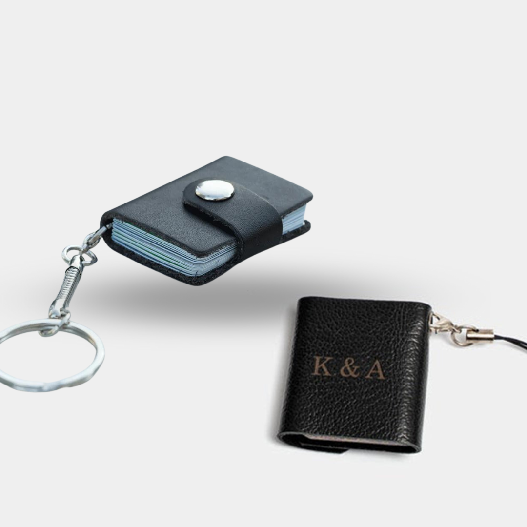 uniqicon Personalized Mini Photo Album Keychain Small Custom