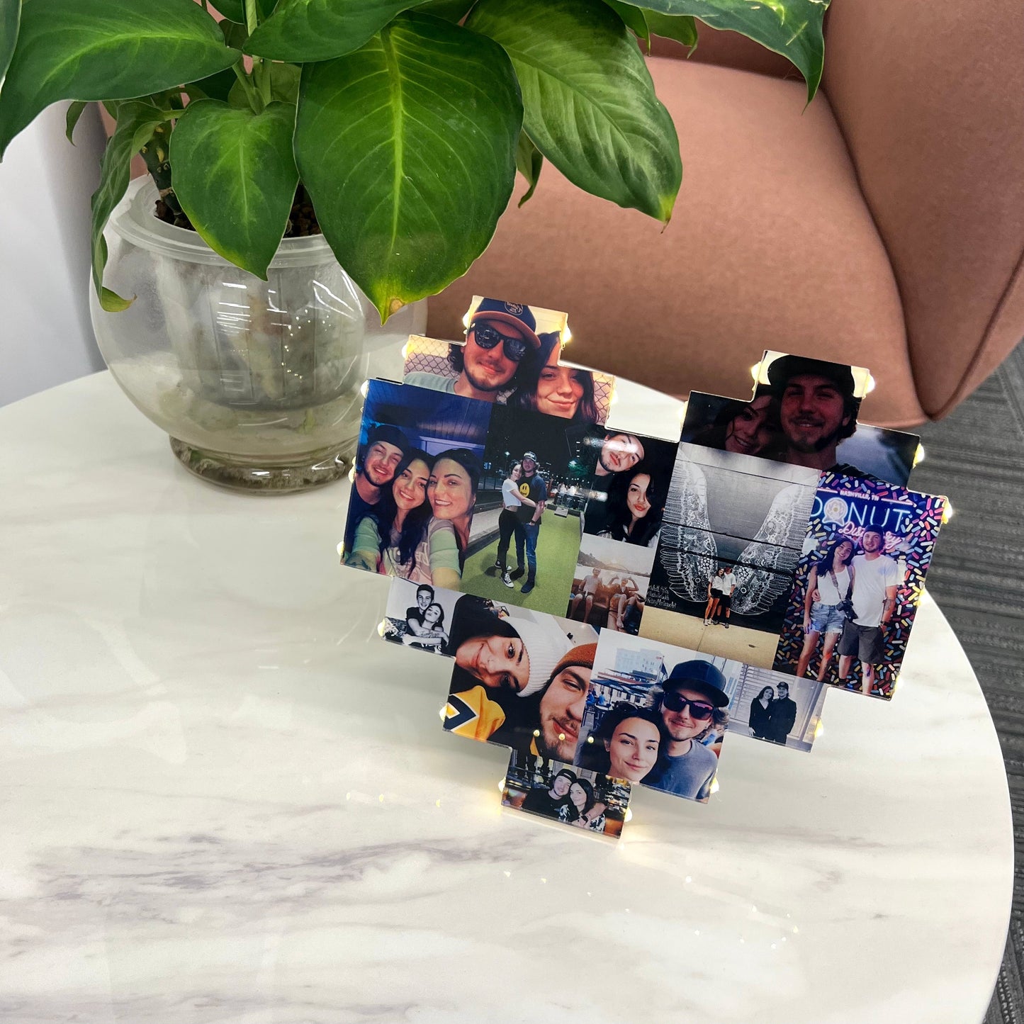 Personalized Heart Photo Collage Frame