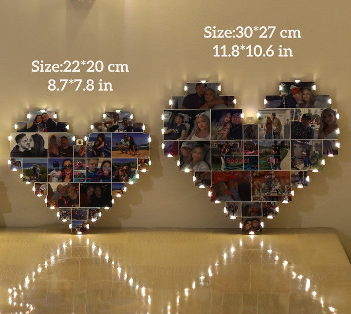 Personalized Heart Photo Collage Frame