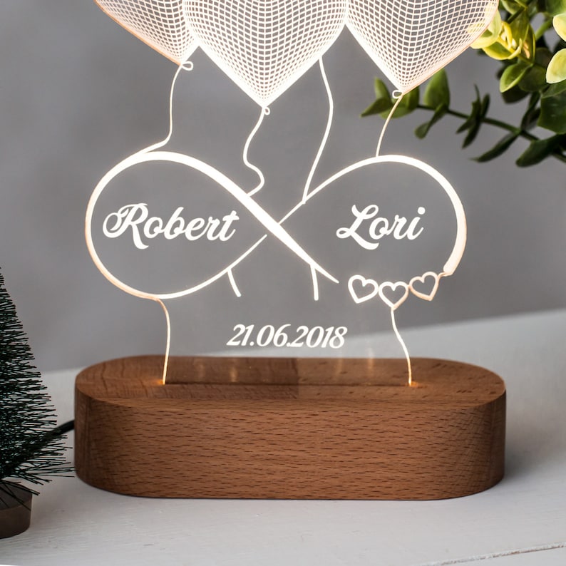 Personalized 3D Printed Lamp Gift