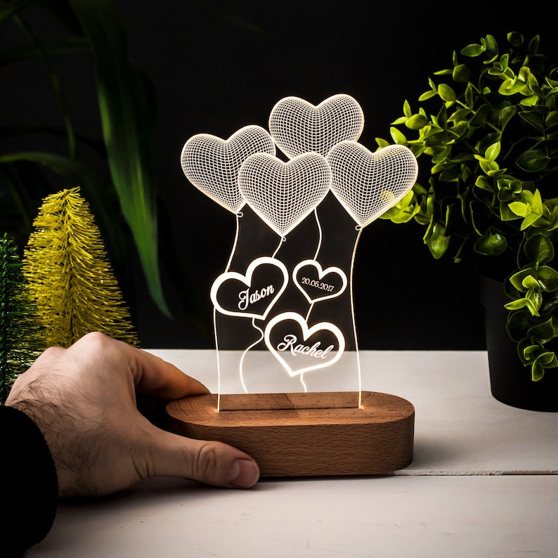 Personalized 3D Printed Lamp Gift