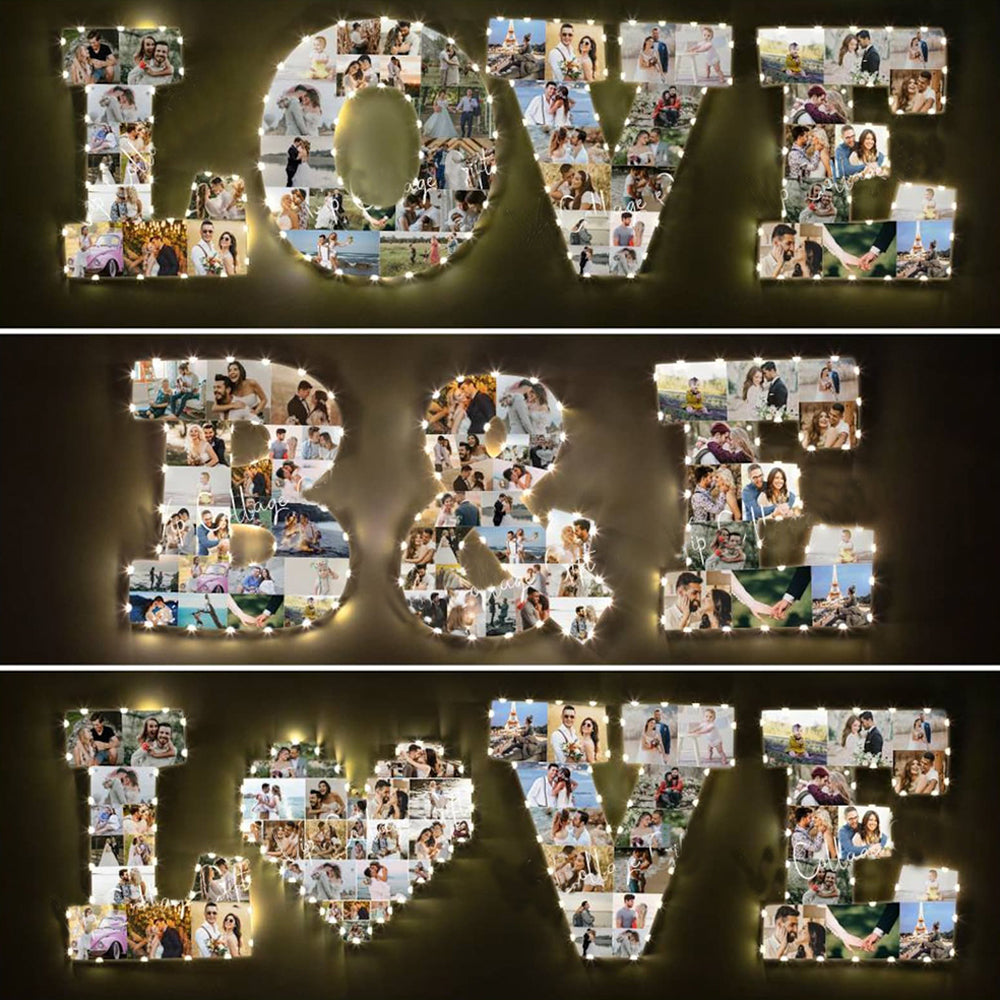 Personalized LED Letter Photo Collage Frame