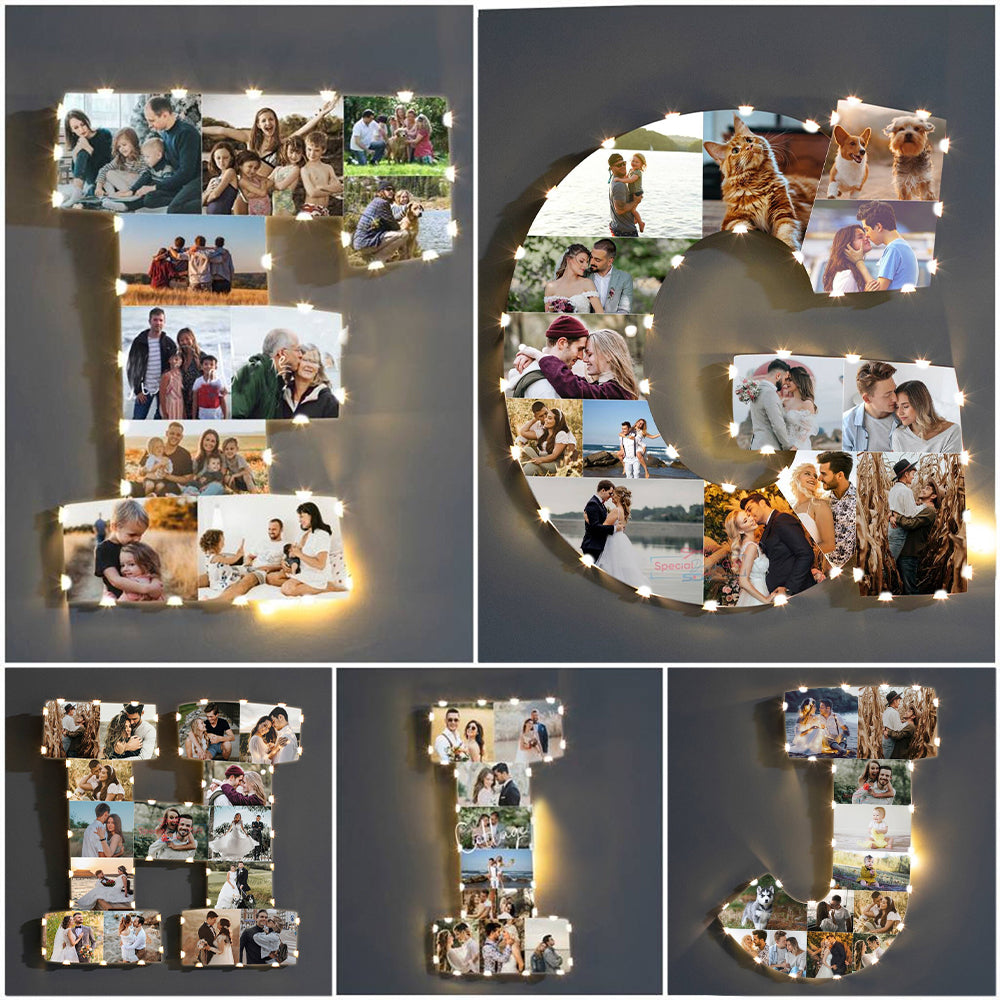 Personalized LED Letter Photo Collage Frame