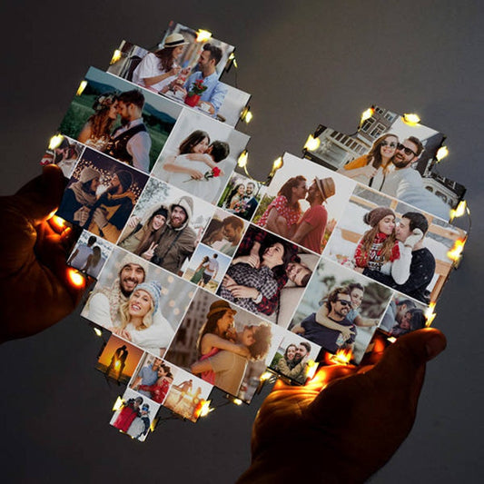 Personalized Heart Photo Collage Frame