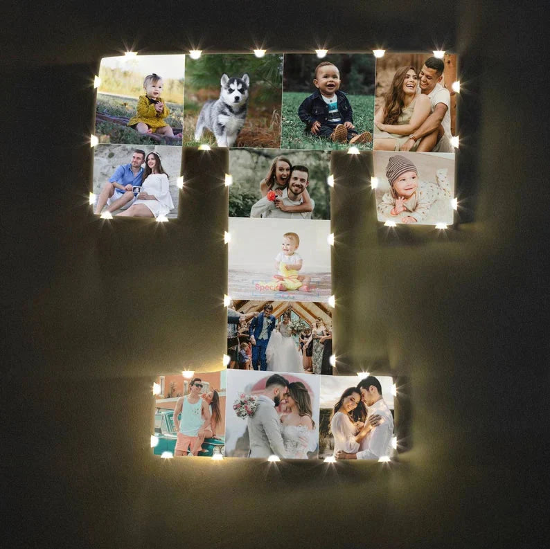 Personalized LED Letter Photo Collage Frame