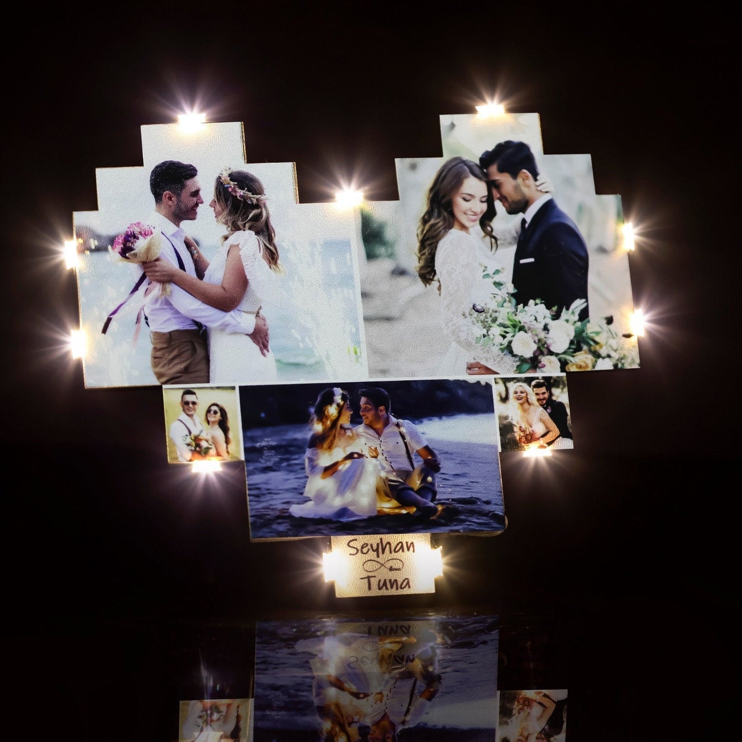 Personalized Heart Photo Collage Frame