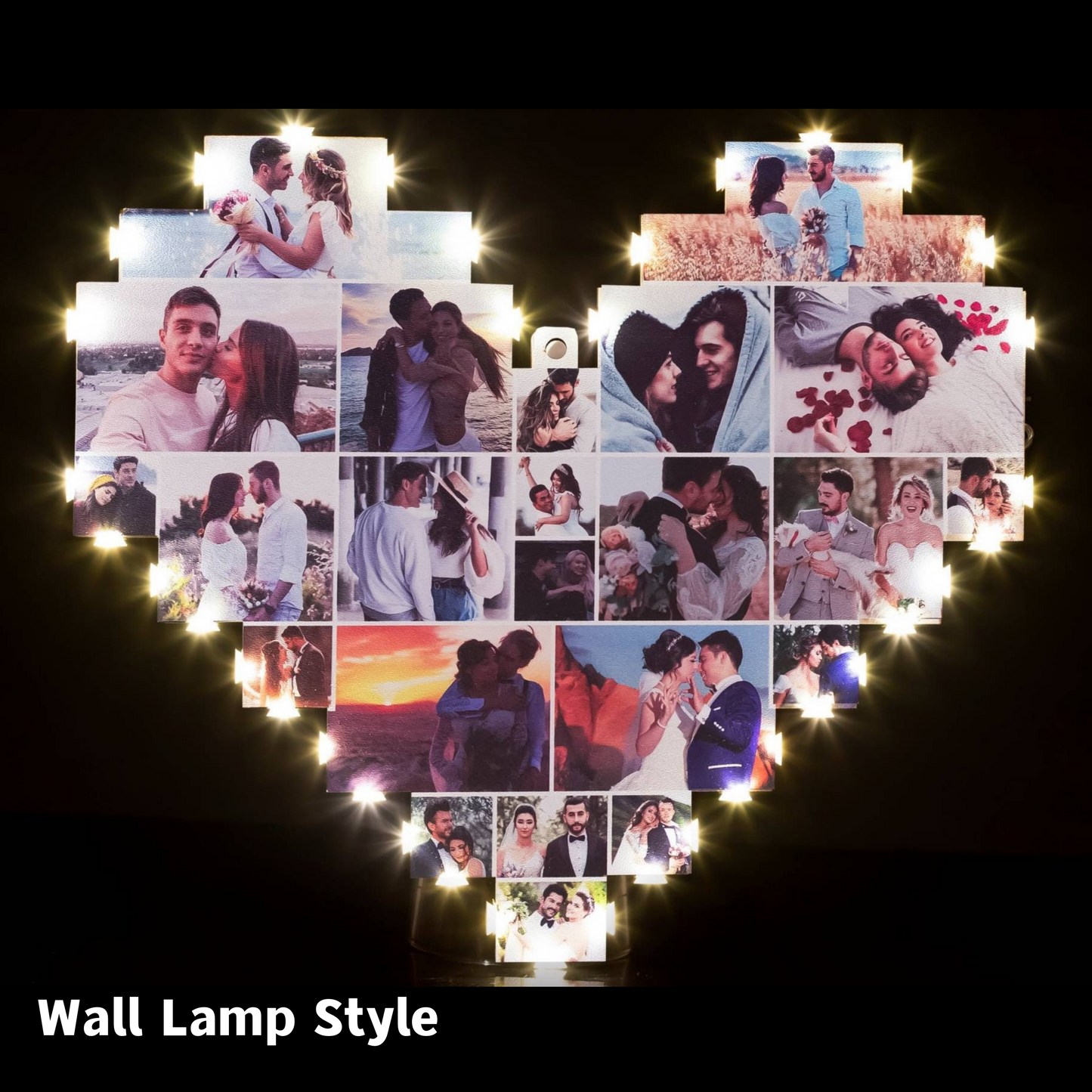 Personalized Heart Photo Collage Frame