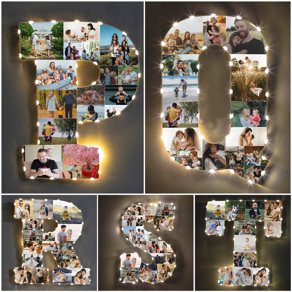 Personalized LED Letter Photo Collage Frame