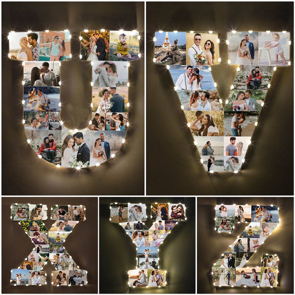 Personalized LED Letter Photo Collage Frame